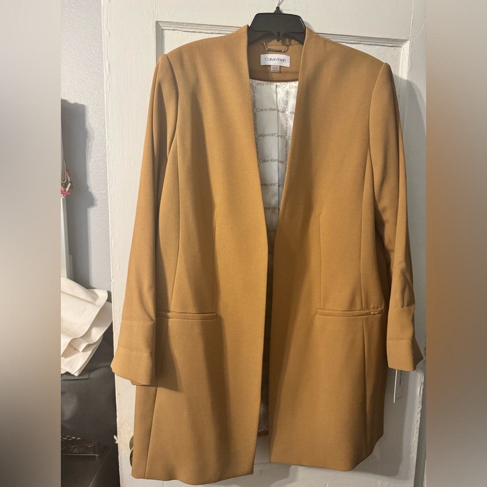 NWT collarless Calvin Klein Blazer